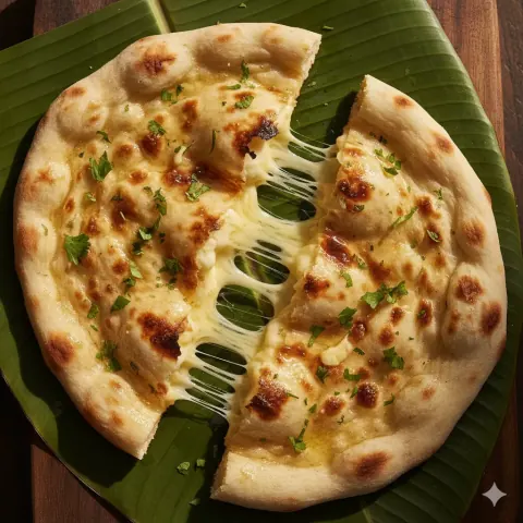 Naan au fromage à partager