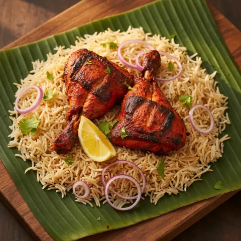 Poulet tandoori et riz basmati